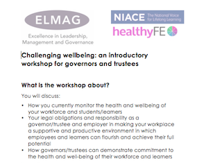 Image showing a screenshot of the Challenging Wellbeing workshop flier